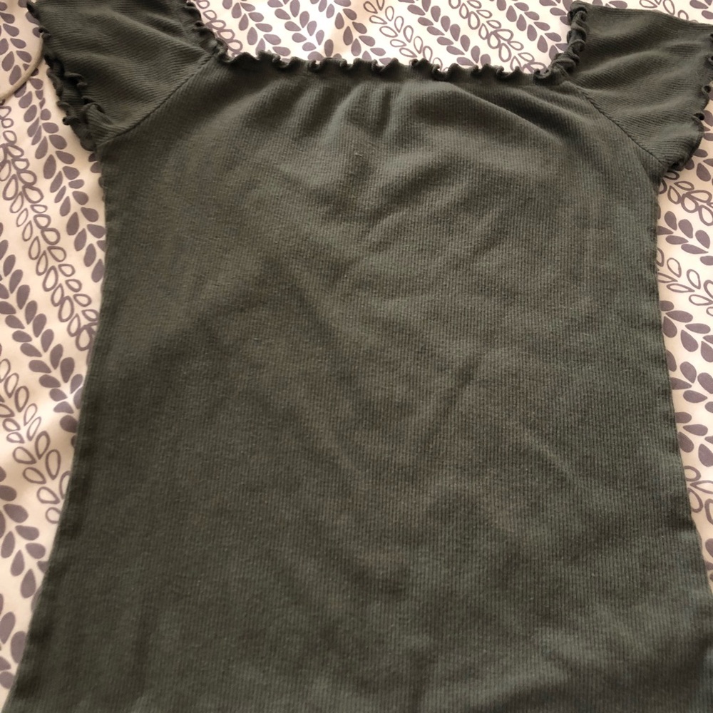 Olive off the shoulder top